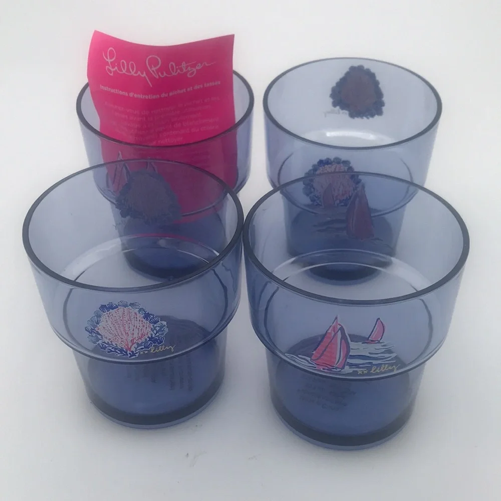 NWT Lilly Pulitzer Boatylicious‎ Pitcher & 4 Glasses Set